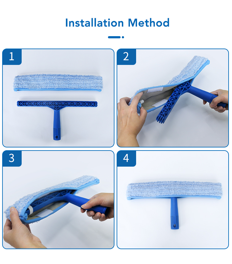 CT Window Washer With Microfiber Abrasive Replacement - Cleanic Cleaning Equipment